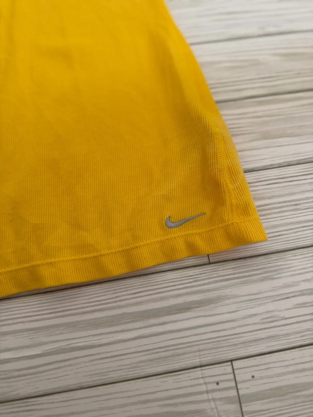 Nike | FitDri Yellow Ribbed Racerback Tank - Size Large - Picture 2 of 4